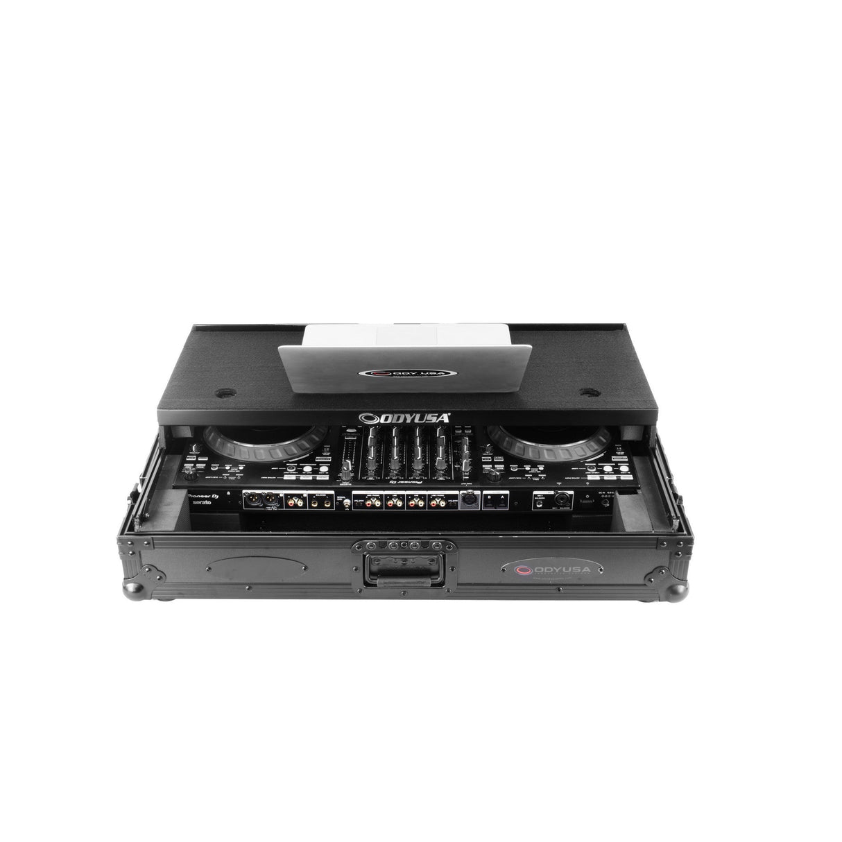 Odyssey FZGSDDJFLX10W1BL Black Label Glide Style Flight Case for Pioneer DJ DDJ-FLX10