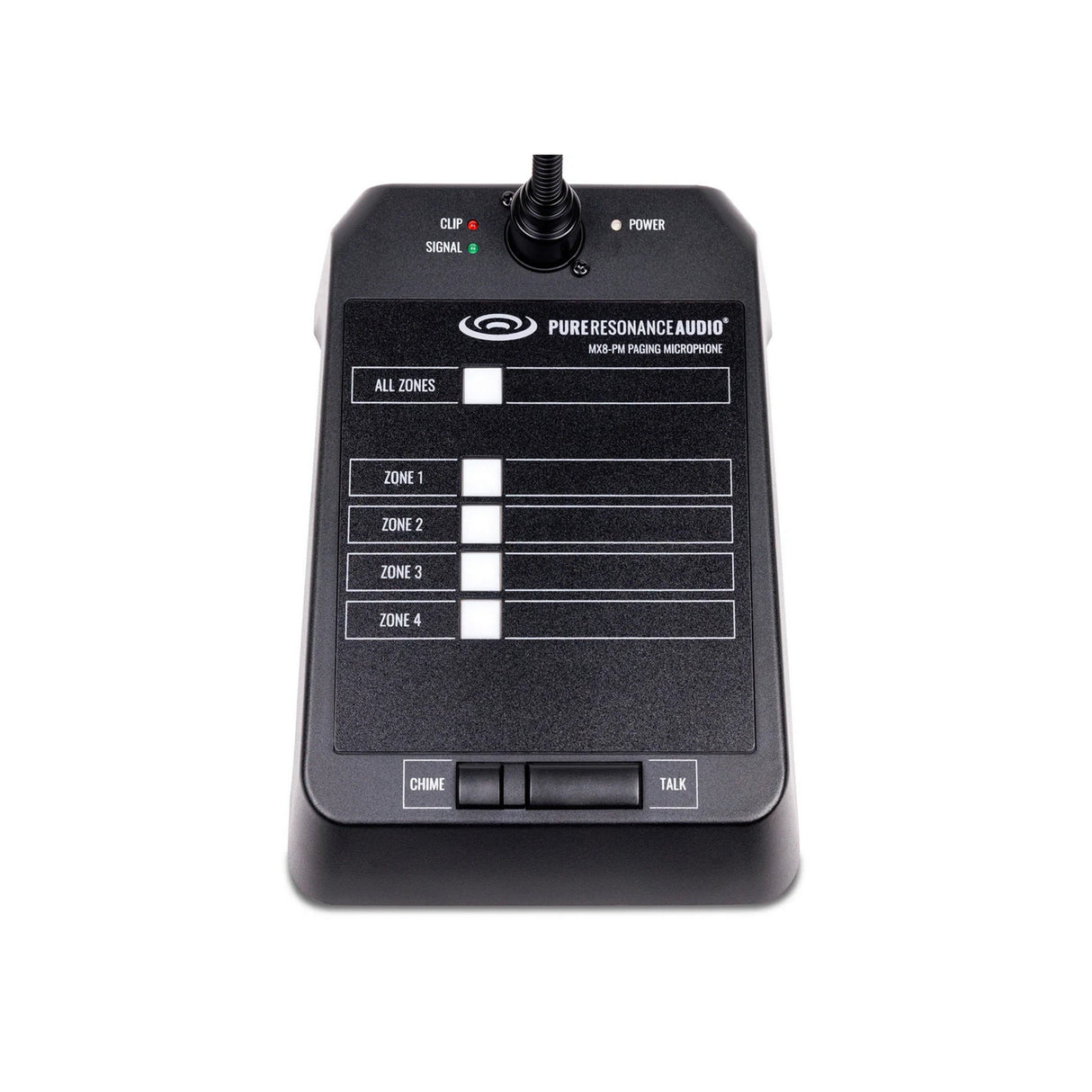 Pure Resonance Audio MX8-PM Paging Microphone with Zone Control for use with MX8 Series Mixers