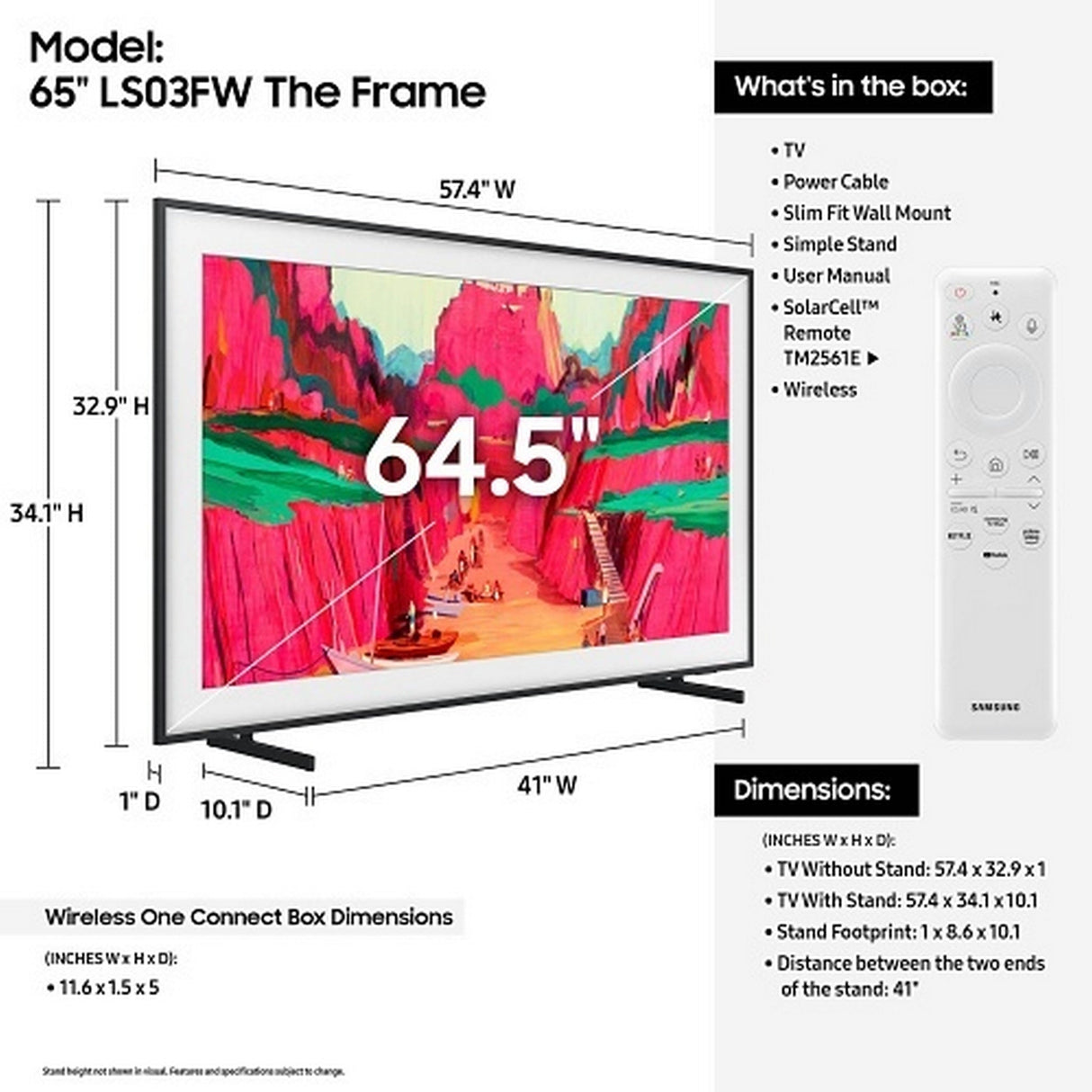Samsung QN65LS03FWFXZA The Frame Pro 65-Inch Neo QLED 4K Art Mode Smart TV