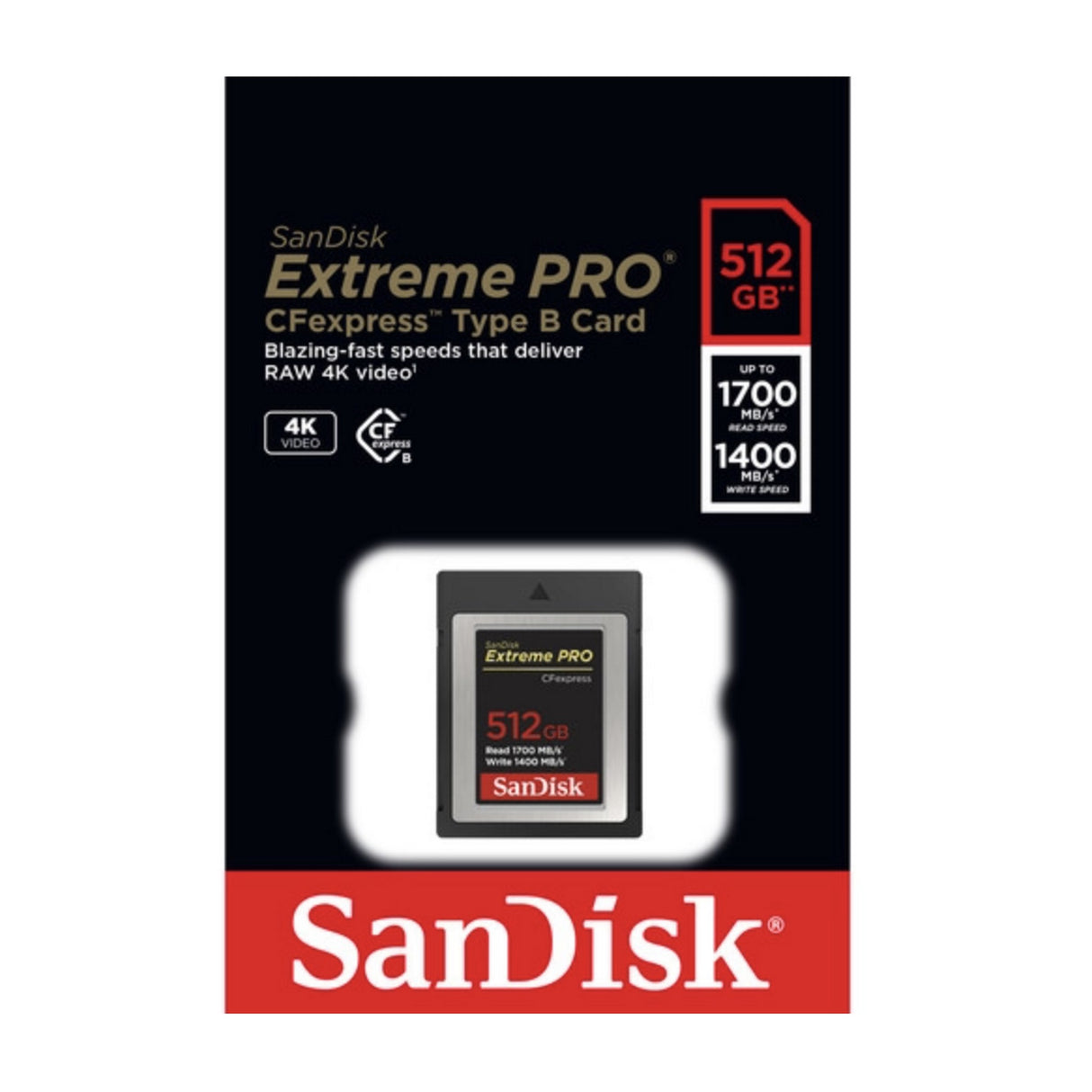 SanDisk Extreme PRO CFExpress Card Type B 512GB