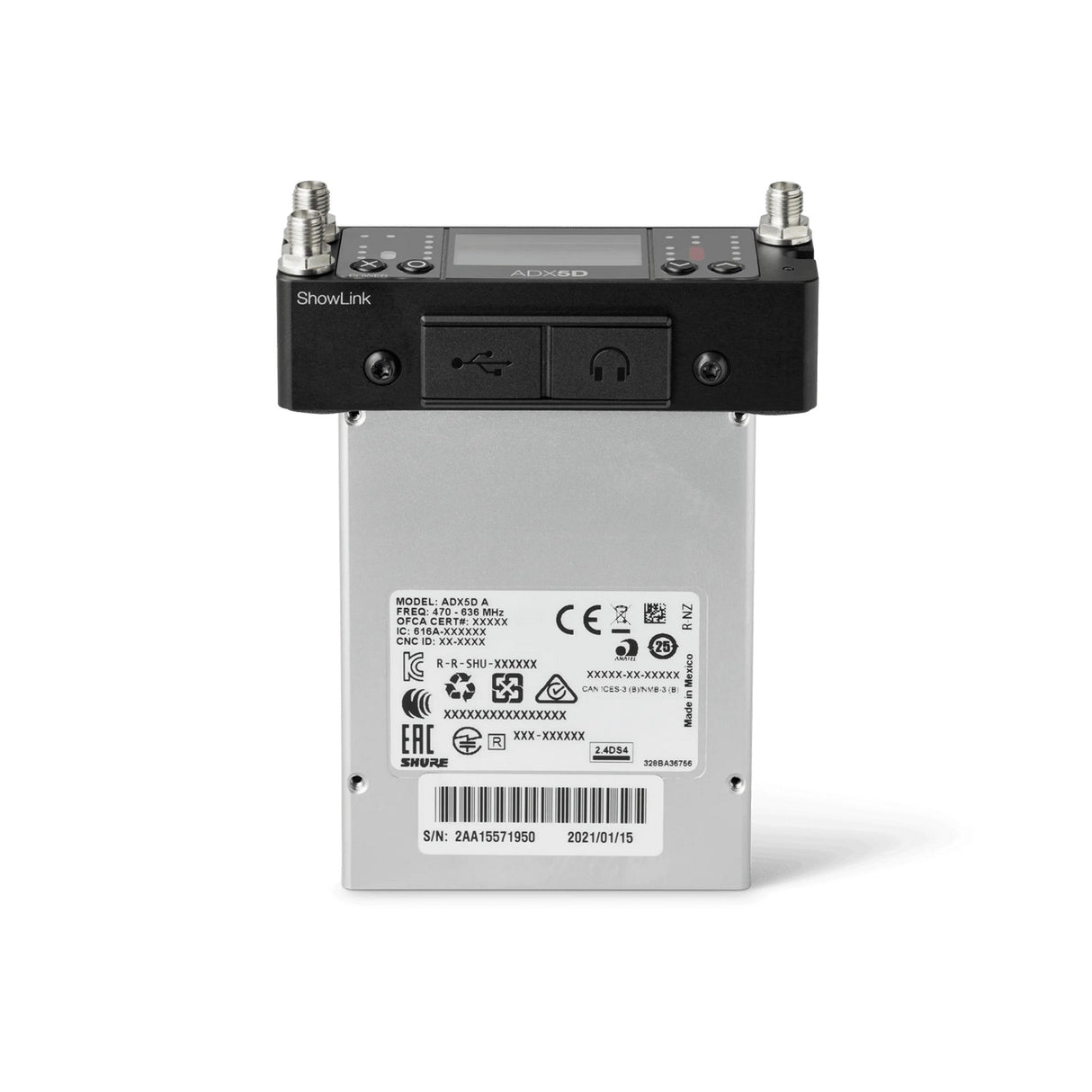 Shure ADX5D Axient Digital Dual-Channel Portable Wireless Receiver