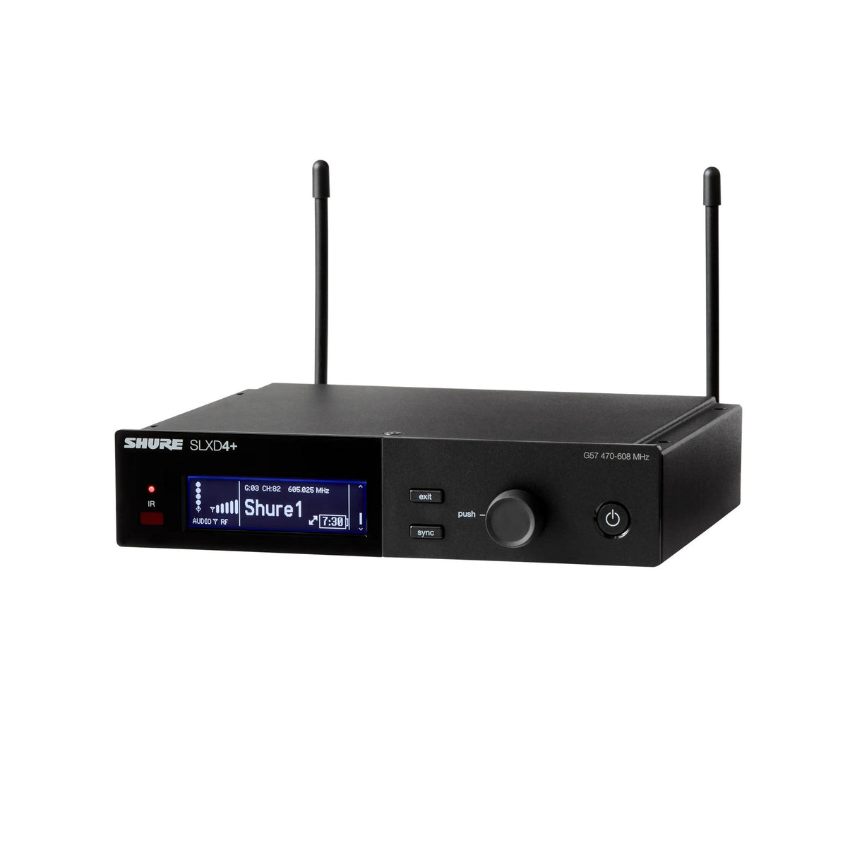 Shure SLXD4+ Digital Wireless Rackmount Receiver, G57 470-608 MHz