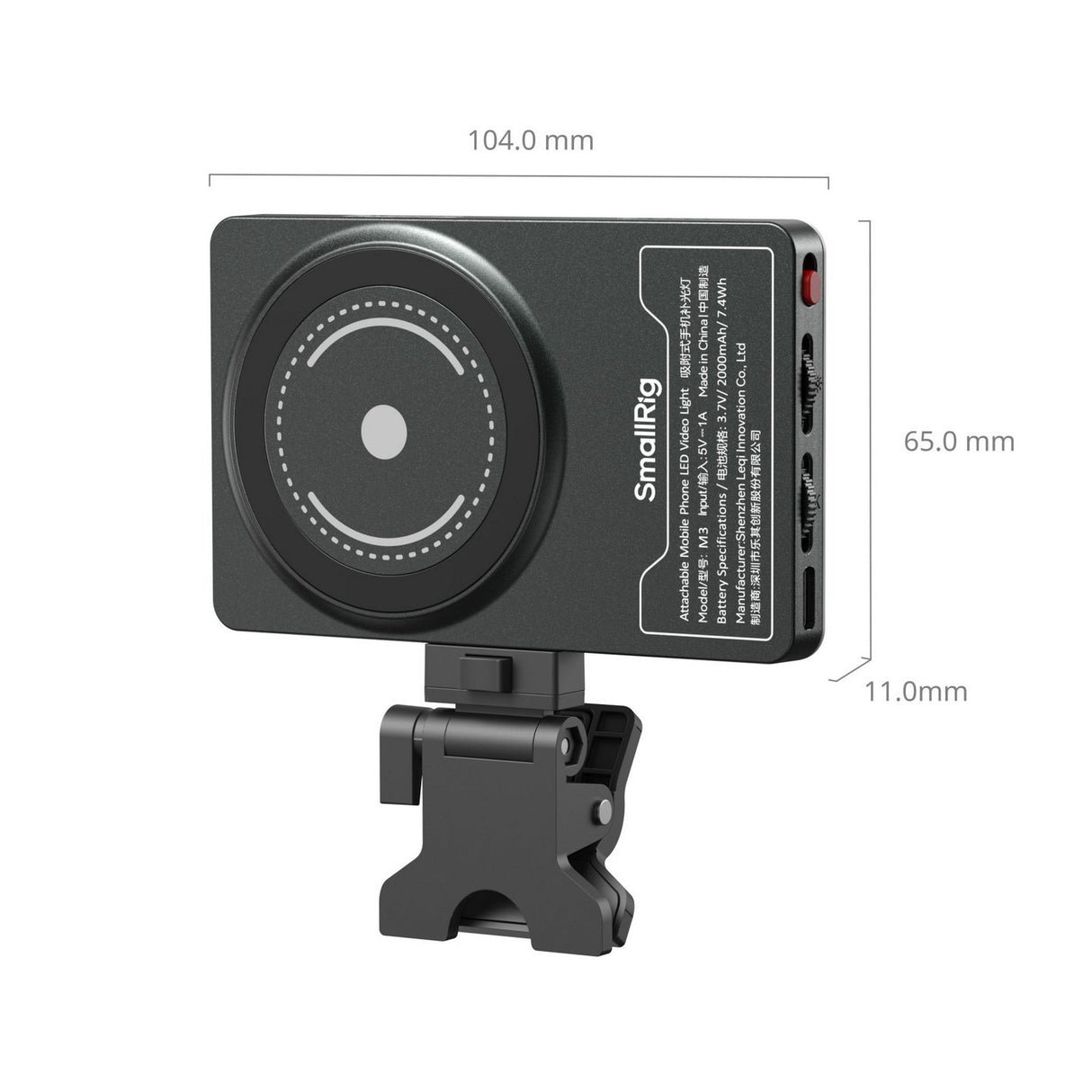 SmallRig 5505 M3 Attachable Mobile Phone LED Video Light Ink Blue