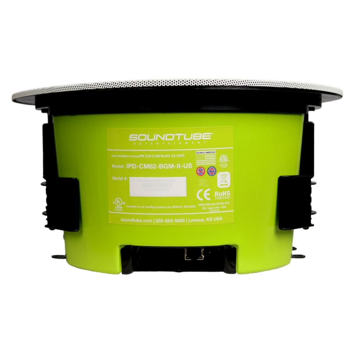 SoundTube IPD‑CM62‑BGM‑II Series 6.5-Inch Dante IP‑Addressable In‑Ceiling Speaker