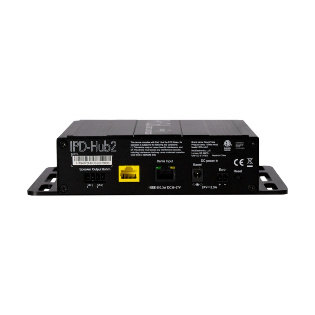 SoundTube IPD‑HUB 2 2‑Channel Dante Network DSP Amplifier
