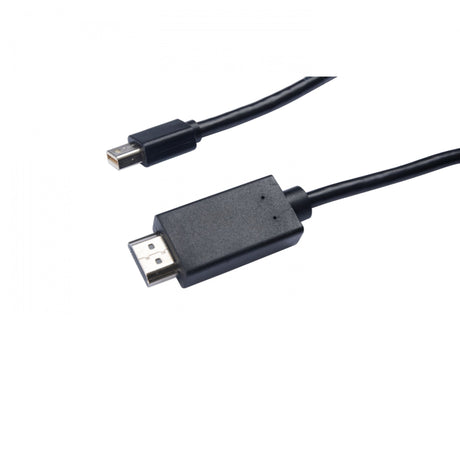 V7 V7MDP2HD-02M-BLK-1E Mini DisplayPort 1.2 to HDMI 1.4 Male 21.6 Gbps 4K UHD Cable 6.6-Foot Black