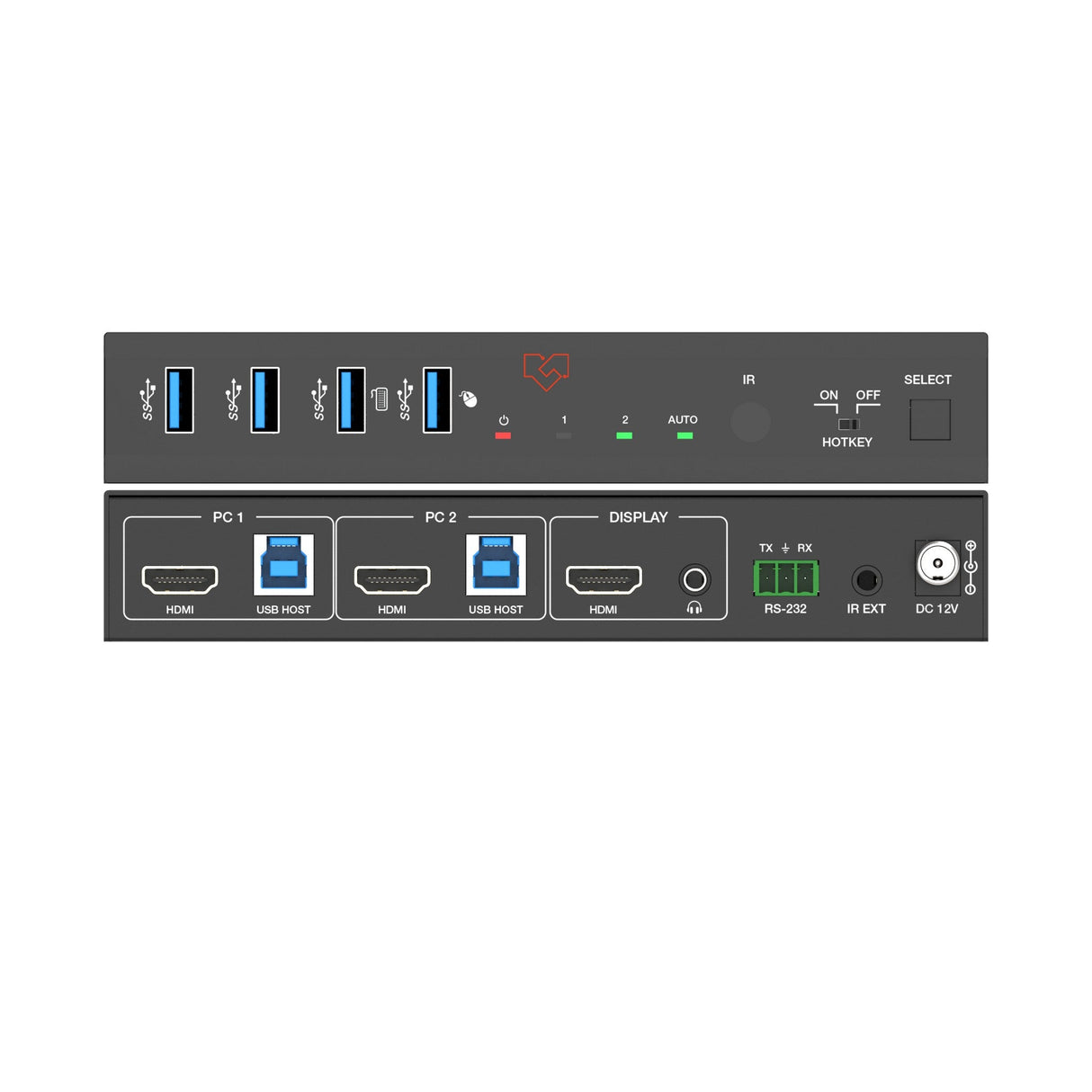 VigilLink 2-Port 8K HDMI KVM Switcher