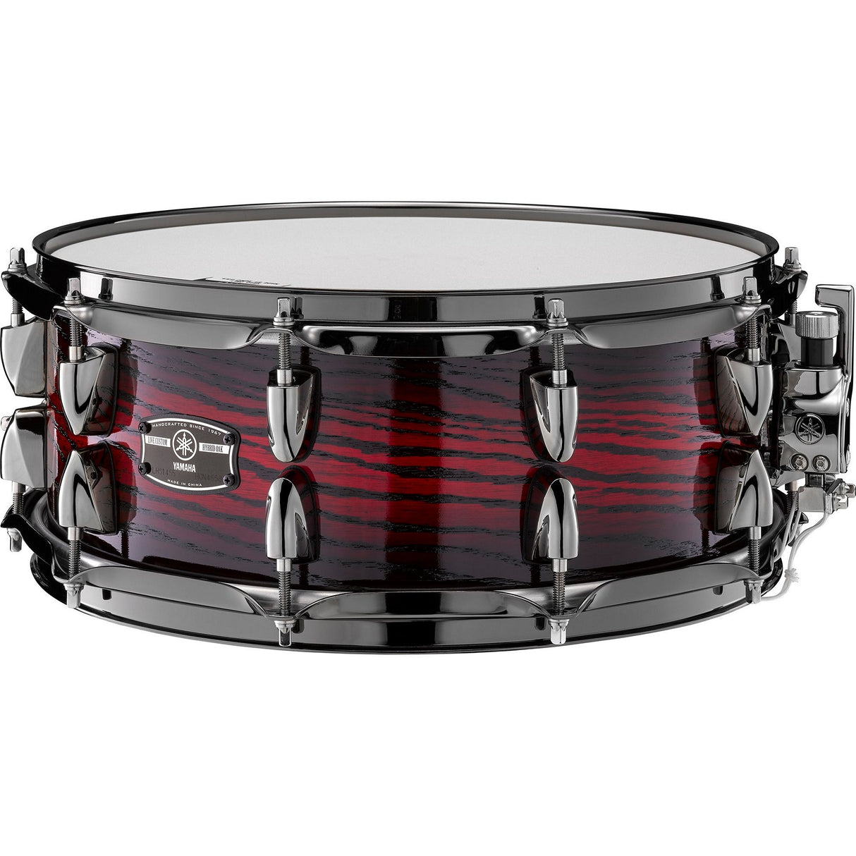 Yamaha Live Custom Hybrid Oak Snare Drum 2.3 Millimeter Triple-Flanged Hoops - Uzu Magma Sunburst