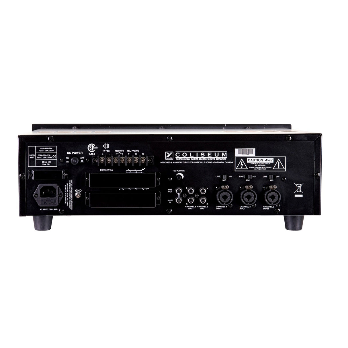 Yorkville CA1 6 Channel 70V Installation Amplifier (Used) - used
