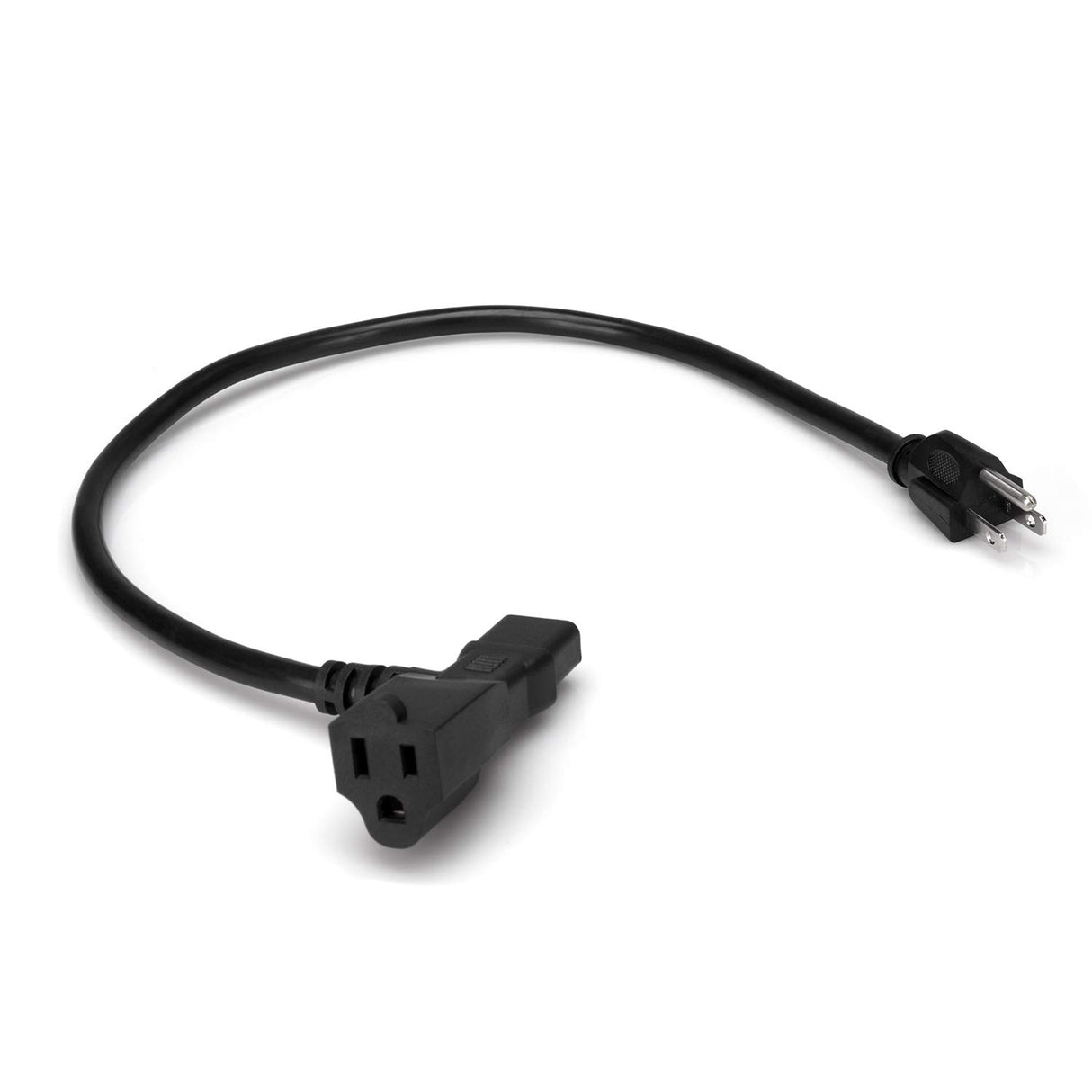Hosa PWD-401 Piggyback IEC C13 to NEMA 5-15P Power Cord 1 Foot