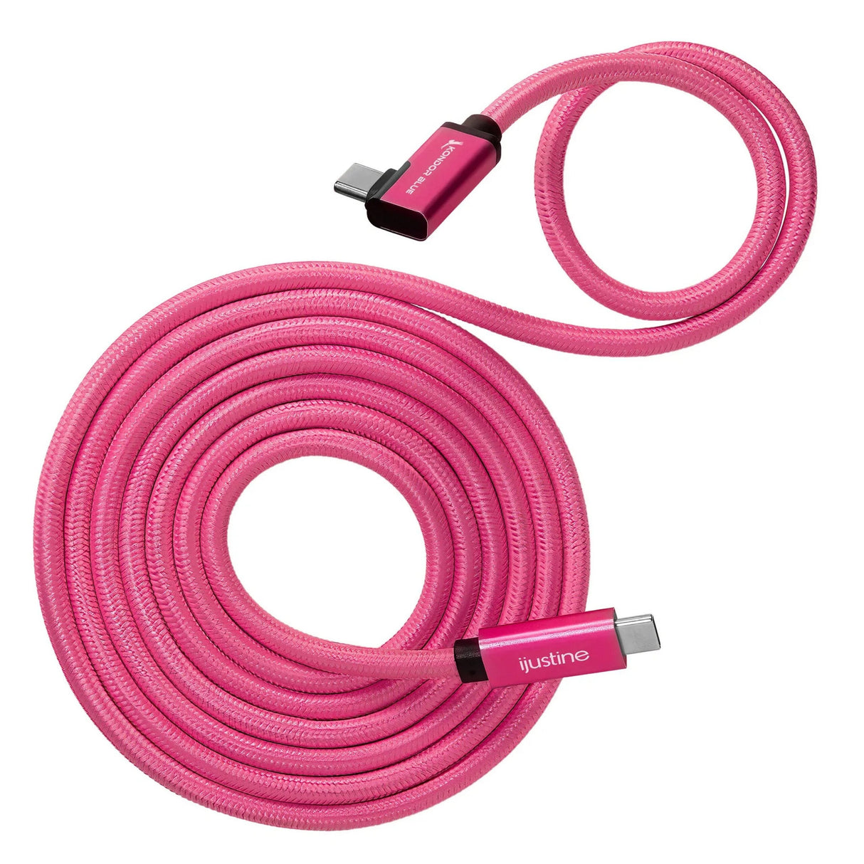 Kondor Blue KB-USBC-RA72-J iJustine Pink USB C 3.1 Data and Charging Cable 6-Feet