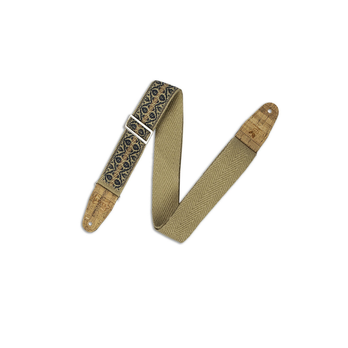 Levy’s Hemp Guitar Straps Berry and Taupe - accessories