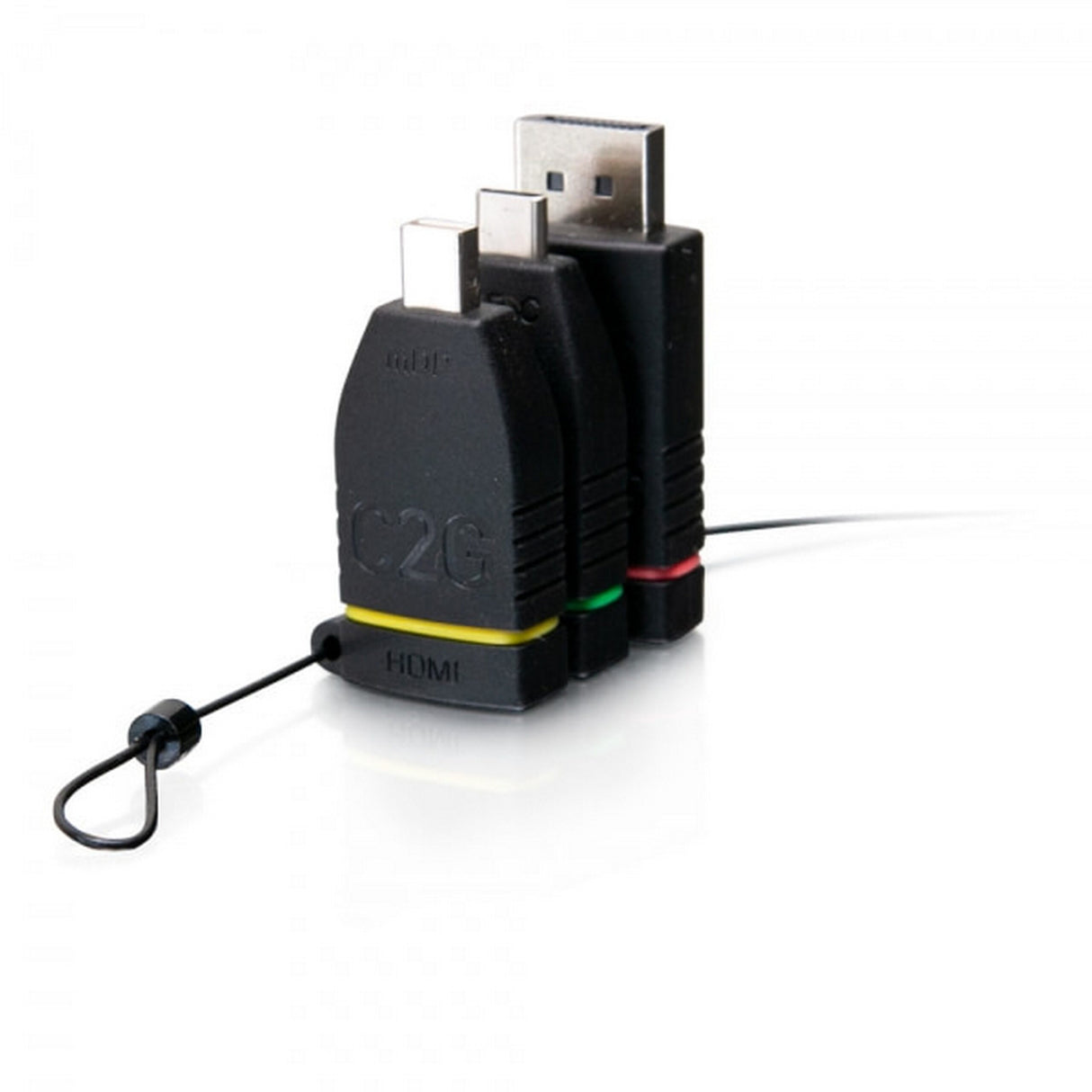 C2G 29878 Universal 4K HDMI Adapter Ring with Color Coded Mini DisplayPort DisplayPort and USB-C