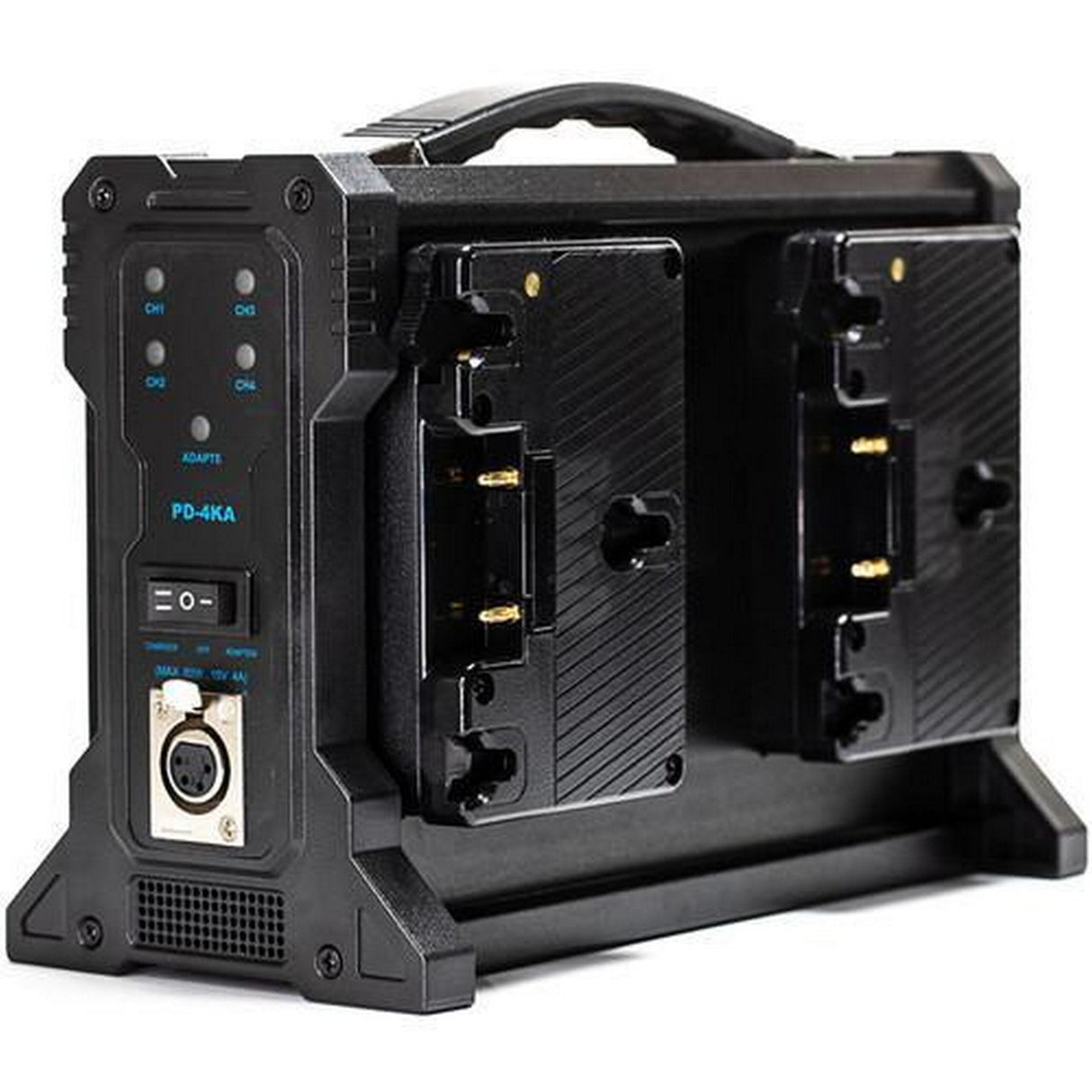 IndiPRO PQ4GC Quad Gold-Mount Battery Charger with XLR