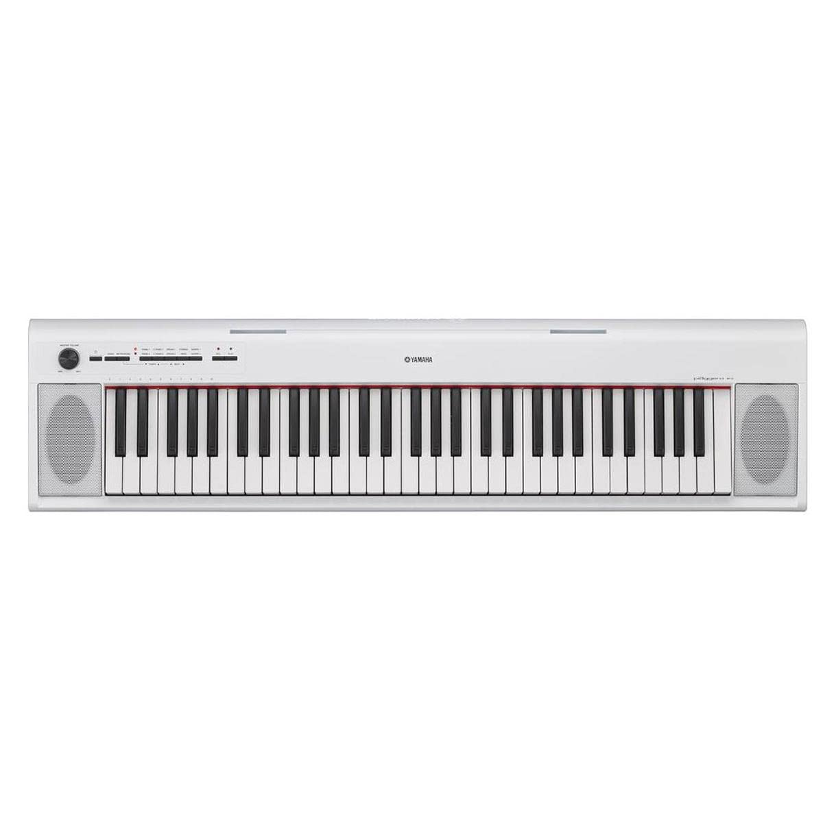 Yamaha NP12WHAD 61-Key Piaggero Portable Digital Piano with PA130 Power Adapter White