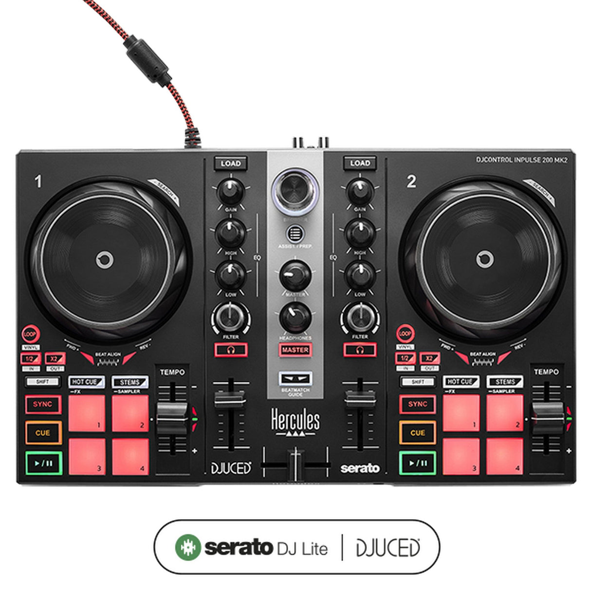 Hercules DJControl Inpulse 200 MK2 2-Channel DJ Controller (Used) - used