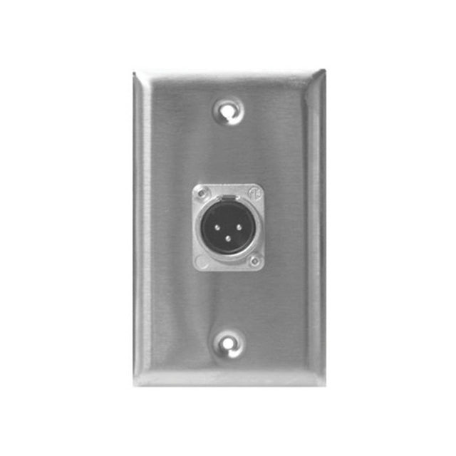 Lowell WP1-NC3MD 1-Gang Wall Plate with 1 NC3MDL Male Connector