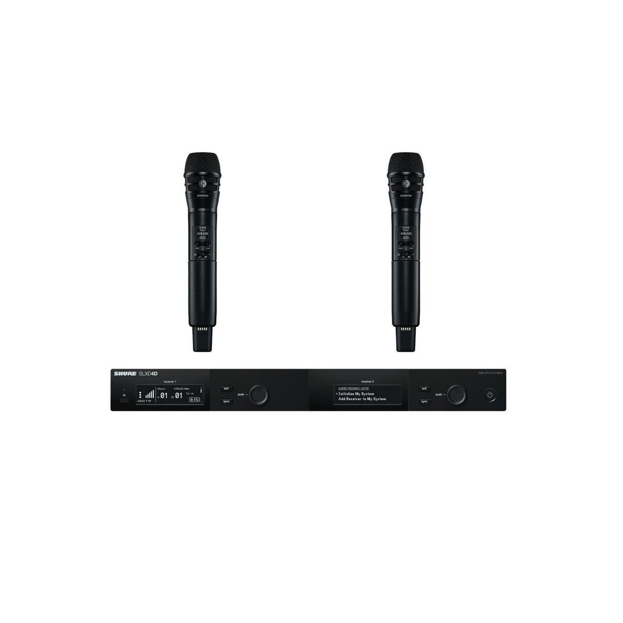 Shure SLXD24D4D/K8B Wireless Handheld Microphone System with SLXD4D Receiver - G58: 470 - 514 MHz