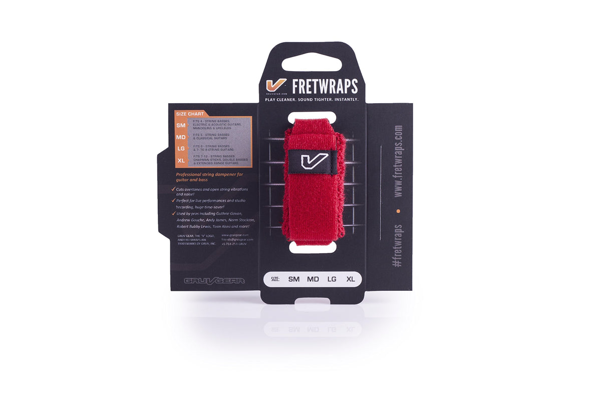 Gruv Gear FretWraps String Muter HD Fire 1-Pack Red Small - accessories