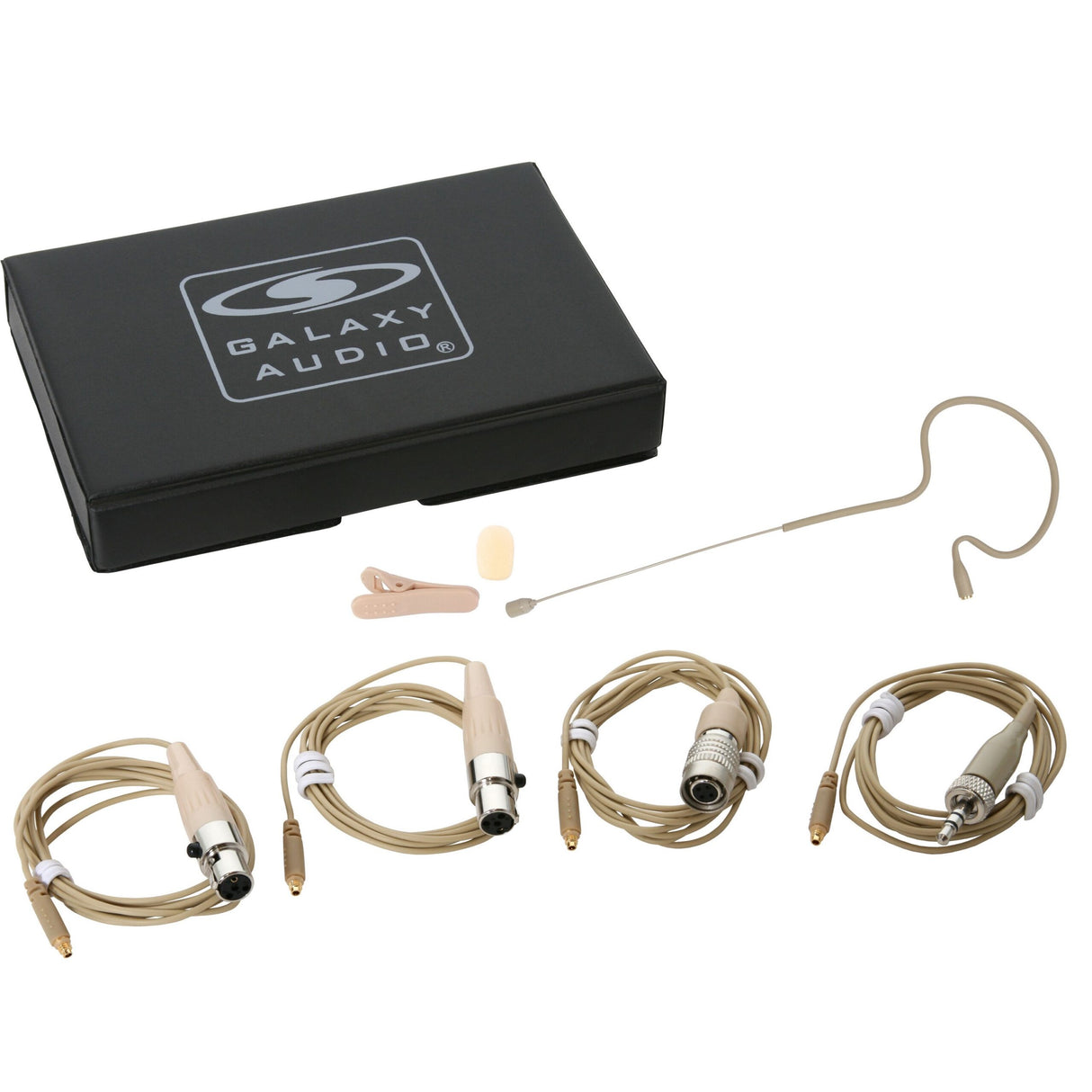 Galaxy Audio ESM4-OBG-4MIXED Omnidirectional Single-Ear Headset Microphone with Audio-Technica Galaxy Audio/AKG