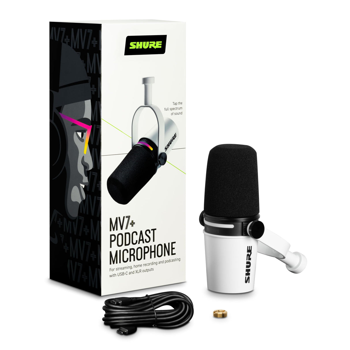 Shure MV7 + Podcast Dynamic Microphone with USB-C and XLR