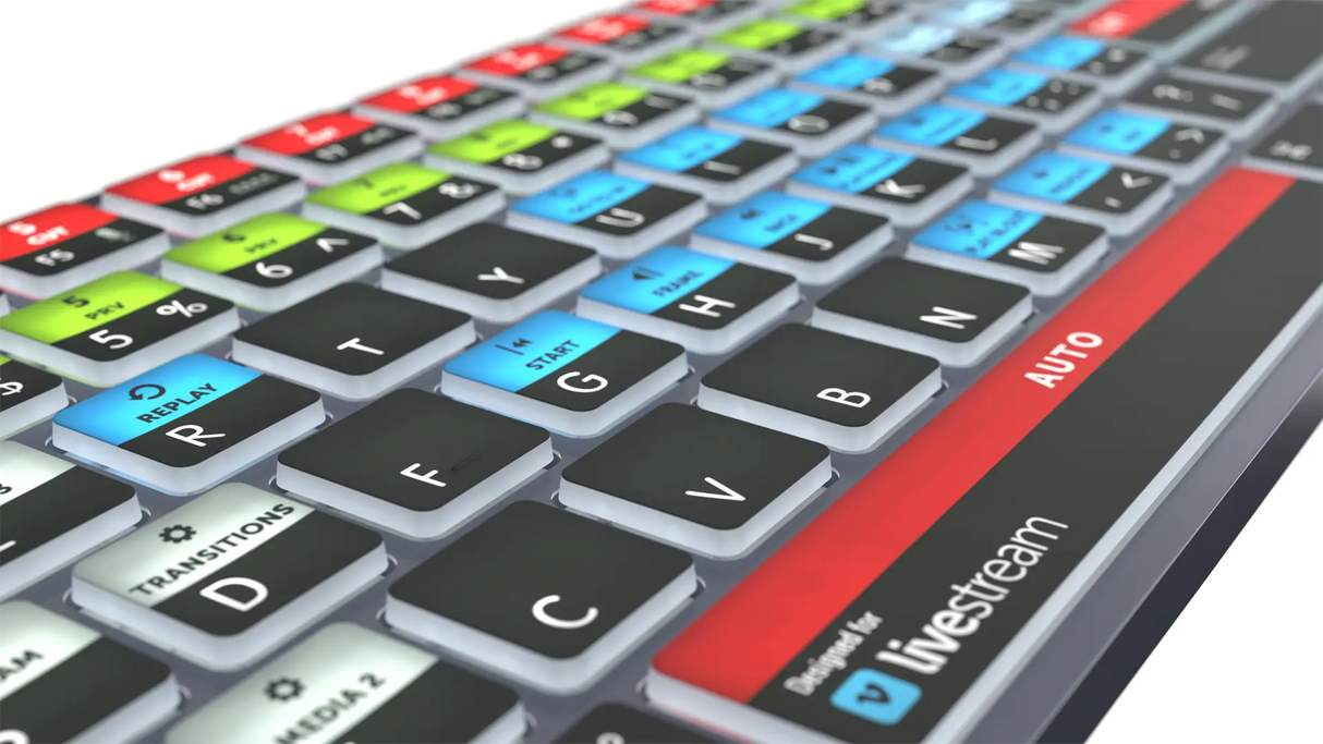 Logickeyboard TITAN Vimeo Livestream Wireless Backlit Keyboard for Mac