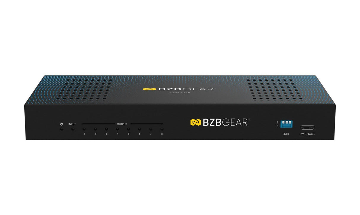 BZBGEAR BG-8K-DA18 1x8 HDMI 2.1 8K Splitter with Downscaling & Audio De-Embedding