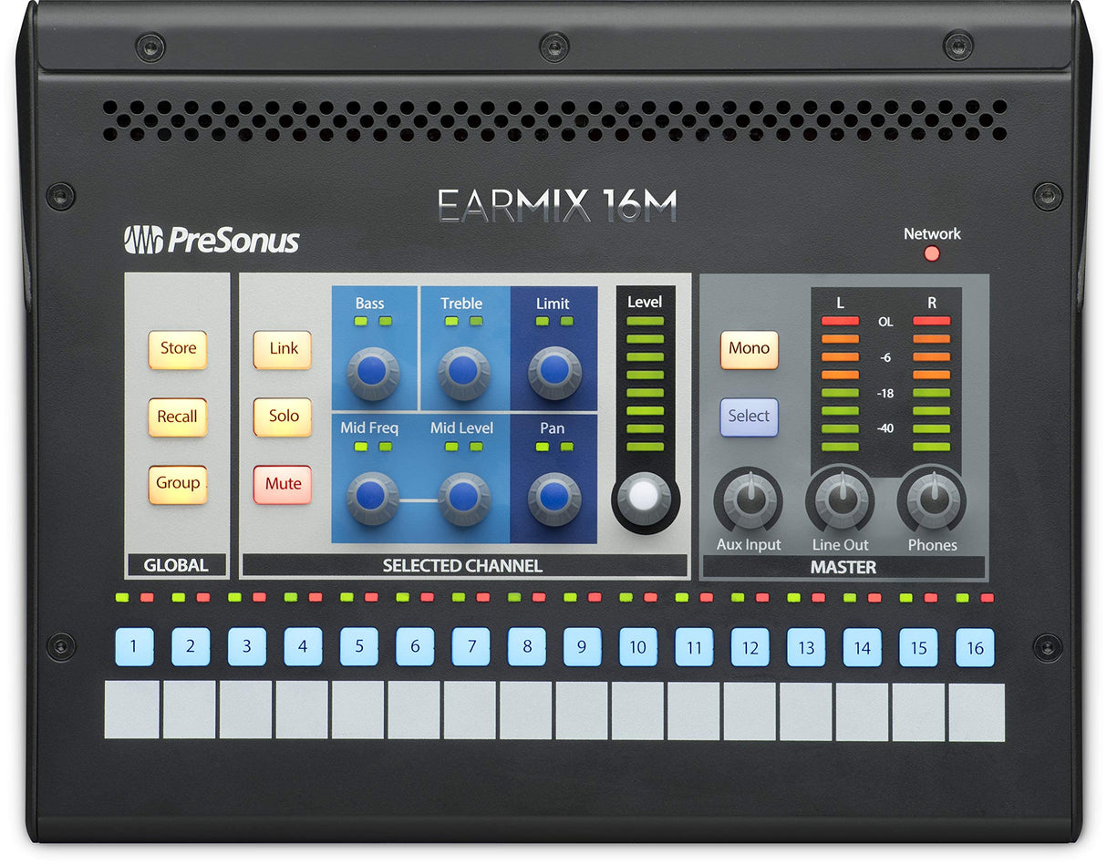 PreSonus EarMix-16M 16x2 AVB-Networked Personal Monitor Mixer