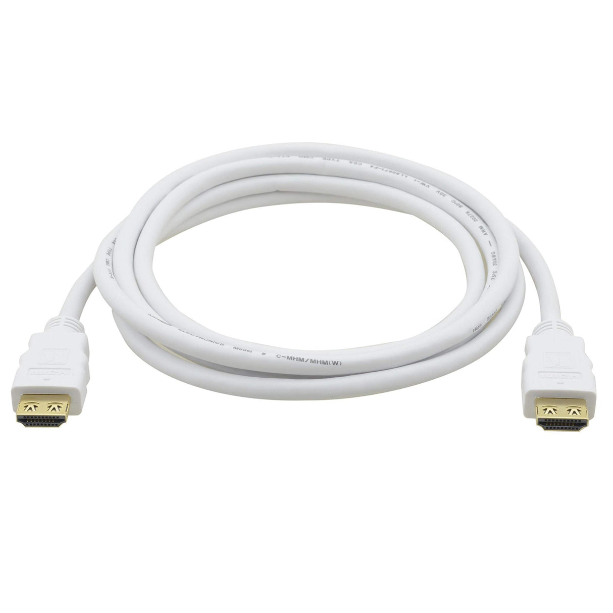Kramer C-MHM/MHM(W)-2 Flexible 4K High-Speed HDMI Cable with Ethernet White 2-Foot