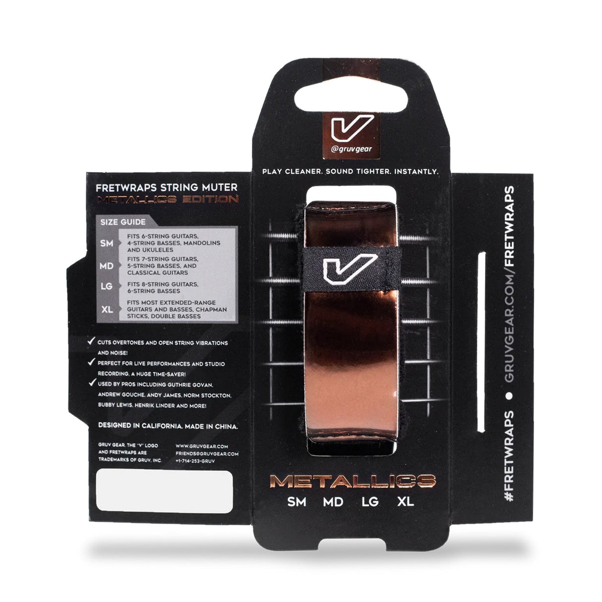 Gruv Gear FretWraps String Muter Metals Bronze 1-Pack Small - accessories