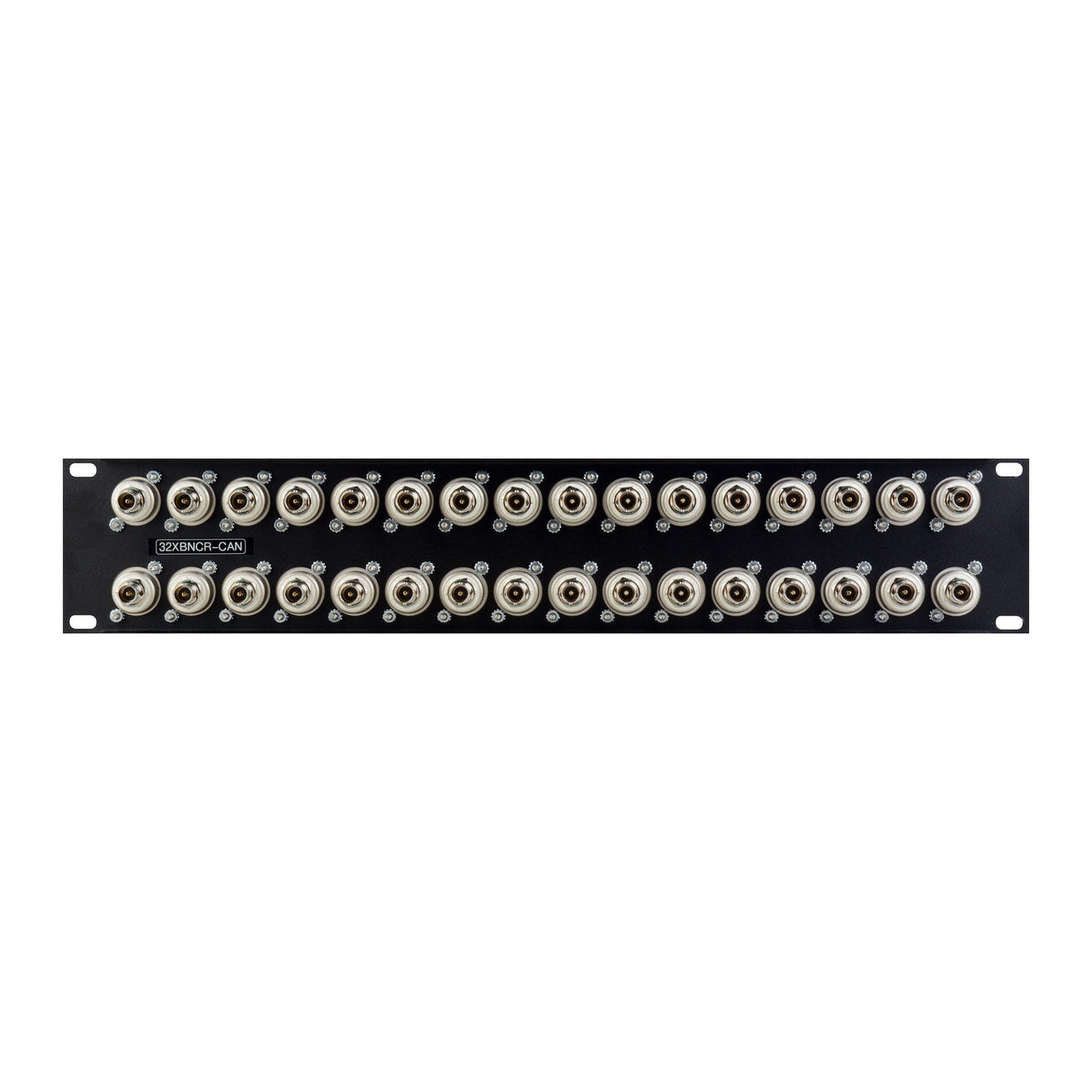 My Custom Shop 32XBNCR-CAN 32-Port 4K 12G-SDI Feed-Through Recessed BNC Patch Panel 2RU
