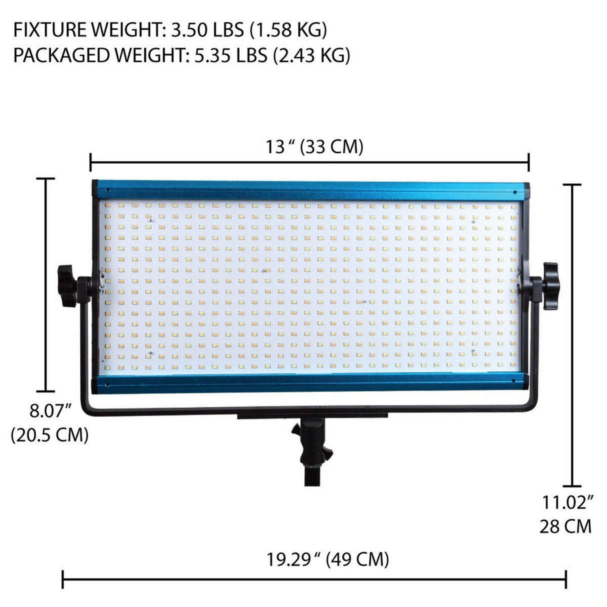Dracast DRX1000BN LED1000 X Series Bi-Color LED Light with Dual NP-F Battery Plate
