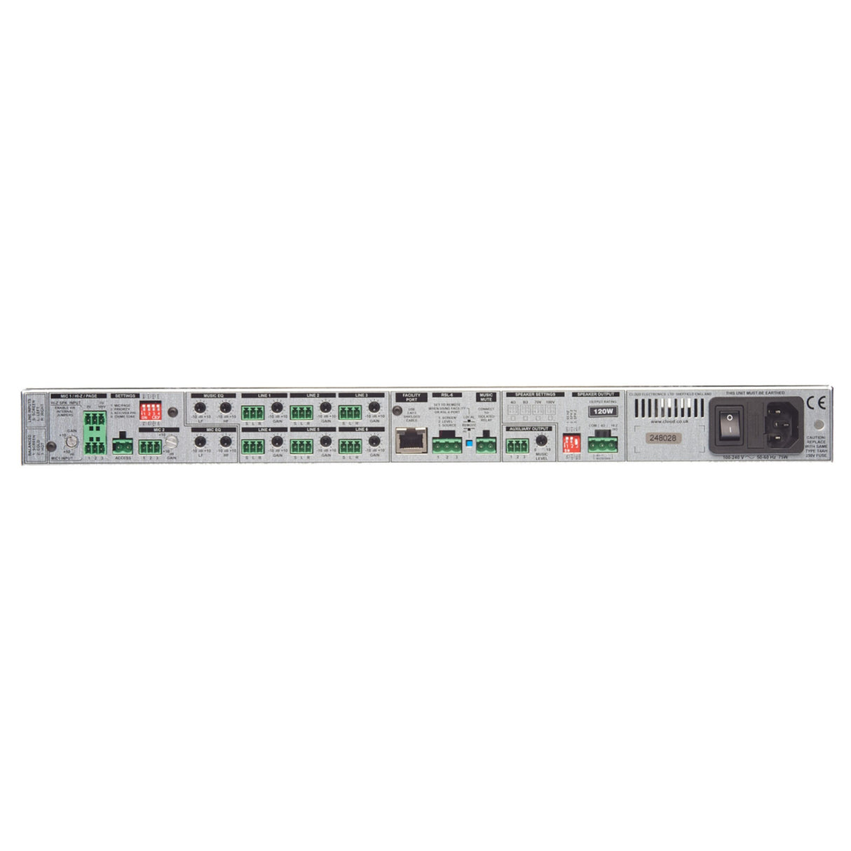 Cloud Electronics MPA120MKII 120W Mixer Amplifier