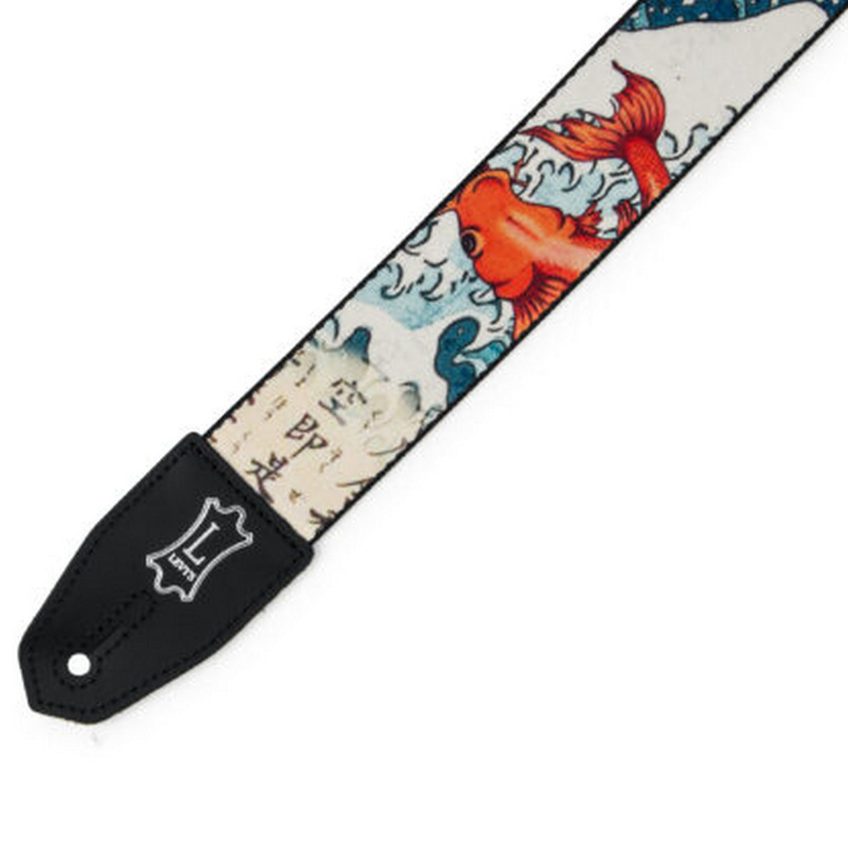 Levy’s Right Height 2-Inch Wide Polyester Guitar Strap with Koi Fish and Wave Motif - accessories