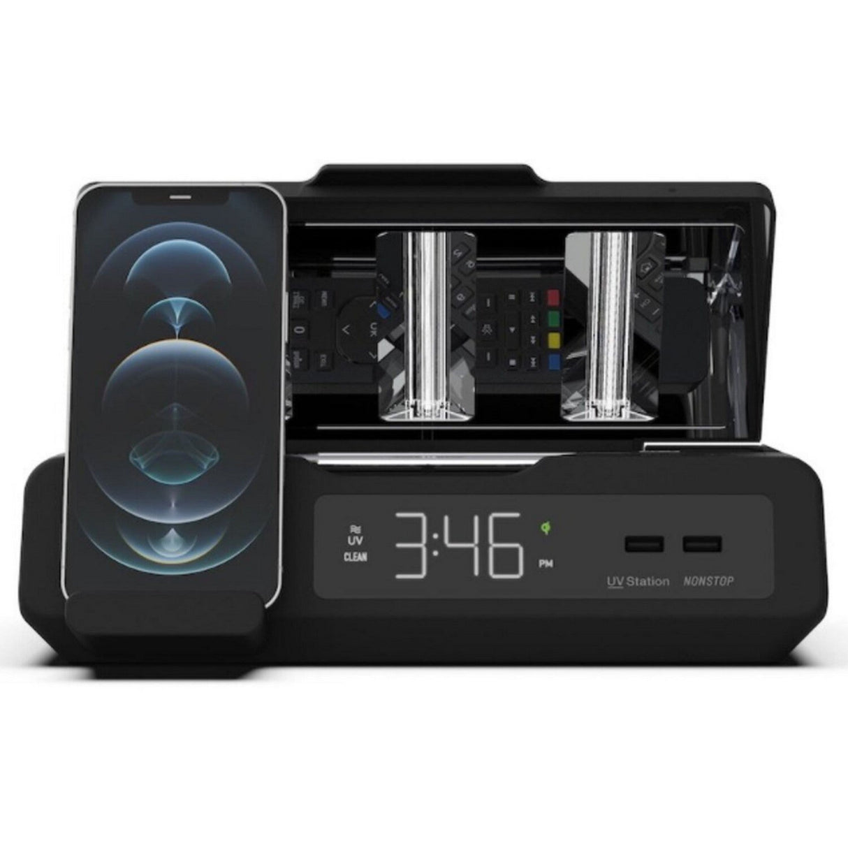 Nonstop UV Sterilizer with Qi Wireless Charging Black