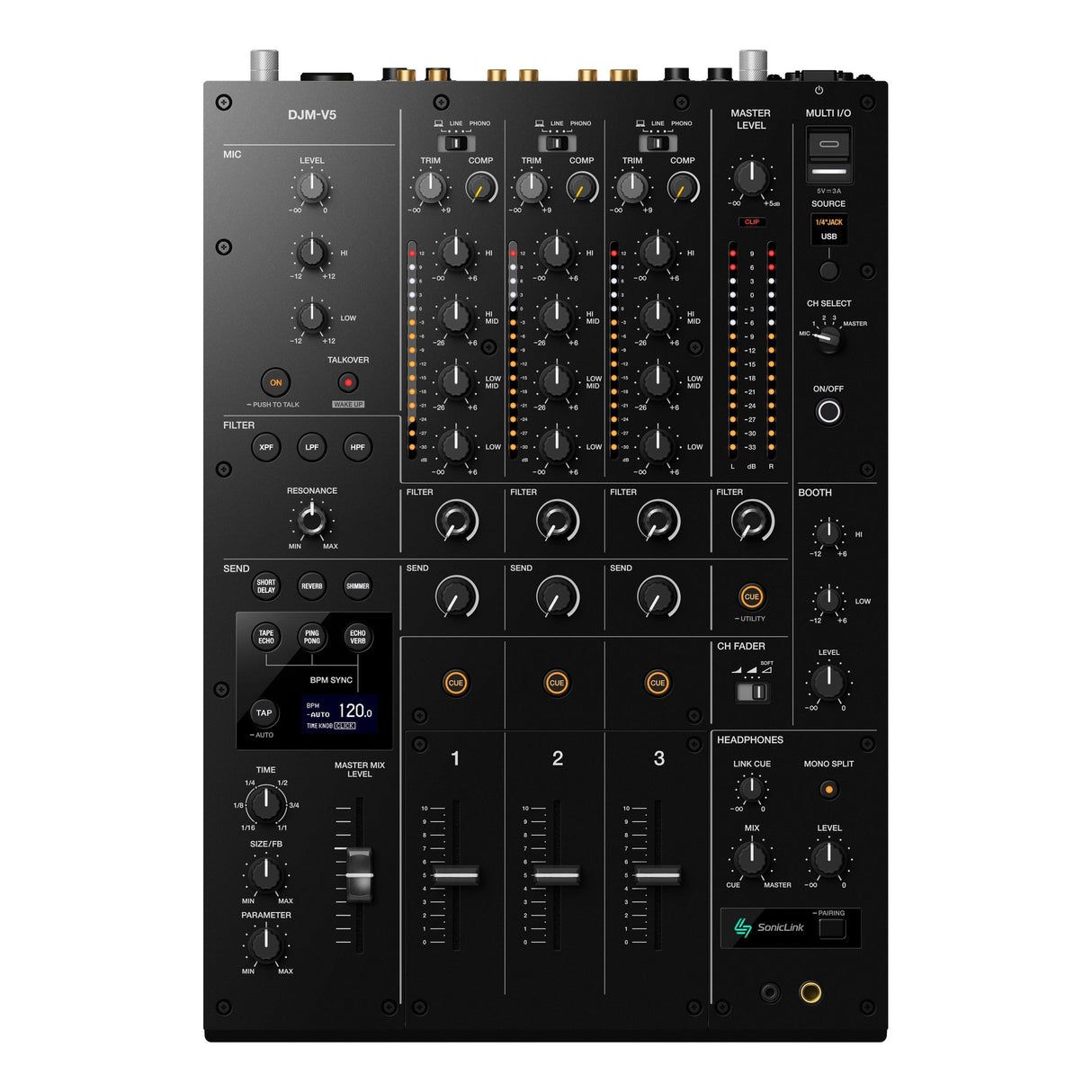 AlphaTheta DJ DJM-V5 3-Channel DJ Mixer