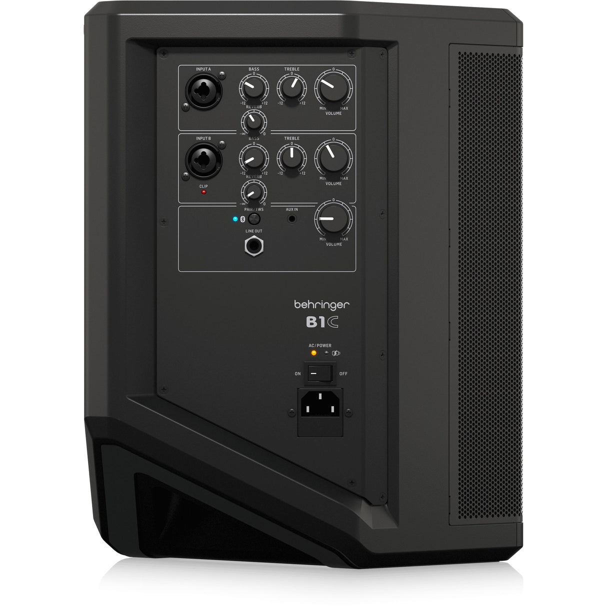 Behringer B1C All-In-One Portable 200W Bluetooth PA Speaker with Battery Operation, Bluetooth Audio Streaming, and Reverb