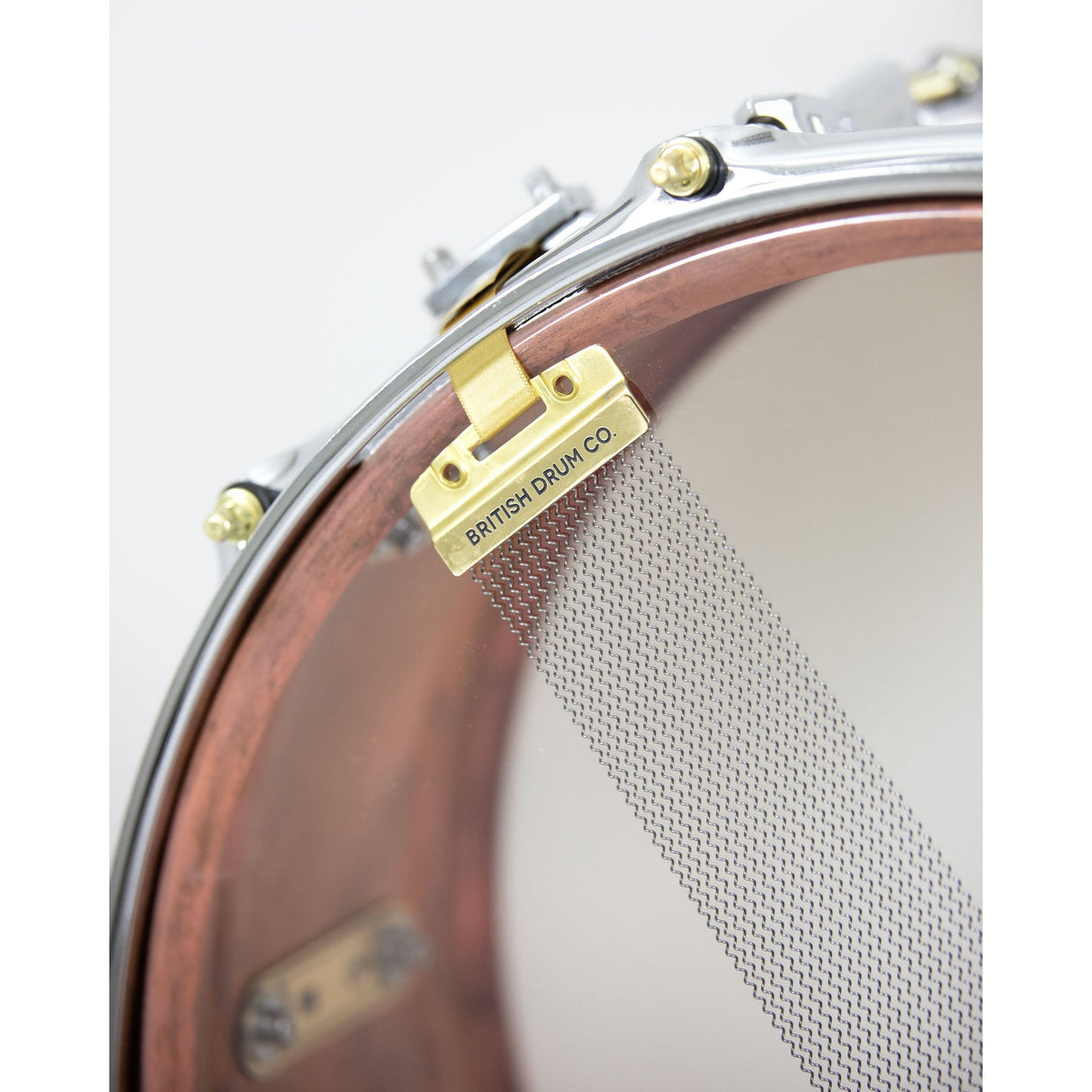 British Drum Co FB-14-60-SN Firebird Series 14x6-Inch Snare Drum, Copper Over Brass Finish