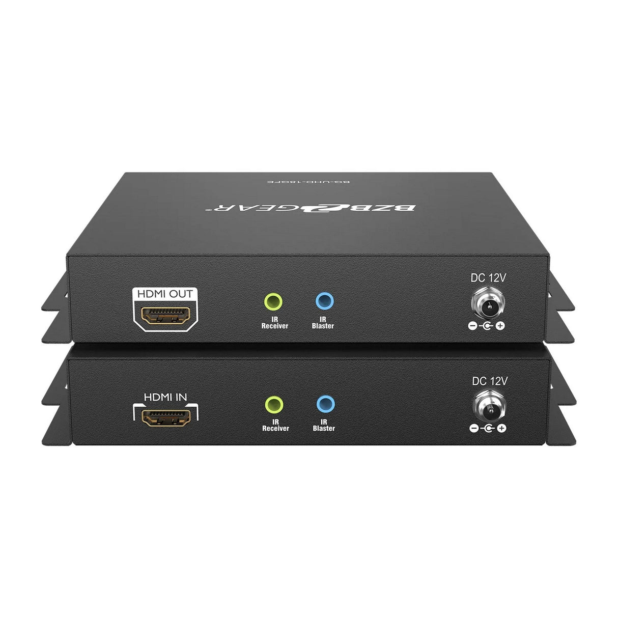 BZBGEAR 4K HDMI USB KVM Extender Kit Over Fiber w/HDR 2-Way IR and RS-232 with SFP