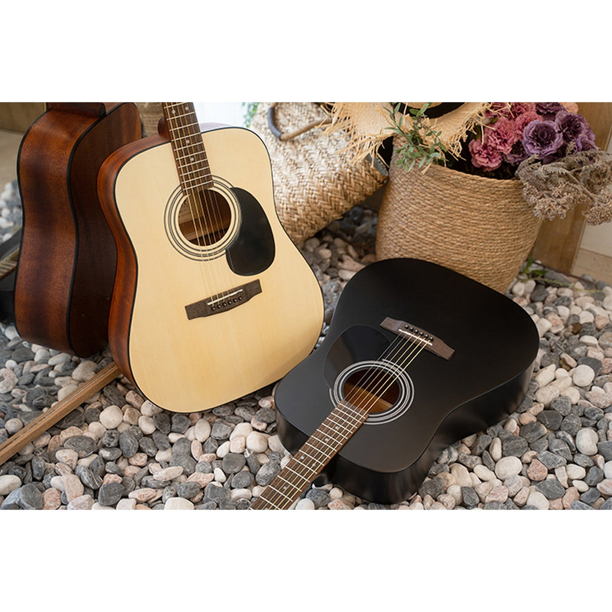 Cort AD810 Dreadnought Acoustic Guitar Natural - guitar