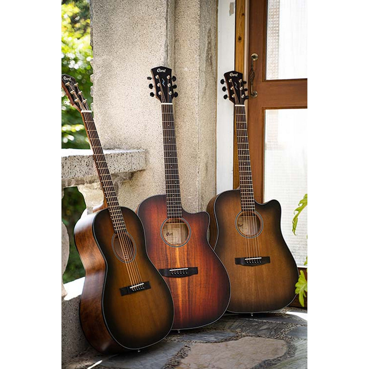 Cort CORE PE Acoustic-Electric Guitar Core Mahogany - guitar