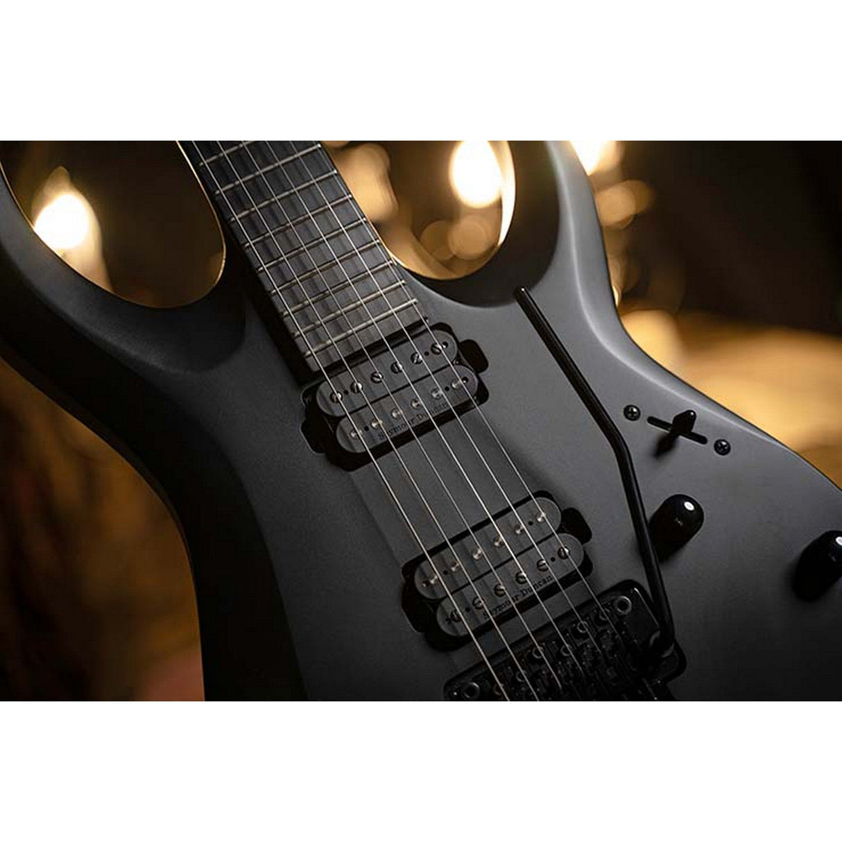 Cort X500 Menace Multi-Scale 6-string Electric Guitar Black Satin - guitar