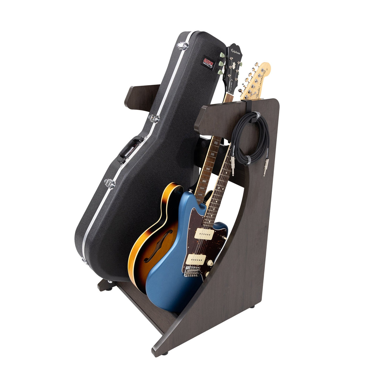 Gator GFW-ELITEGTR3RK-BRN Frameworks Elite Series 3/4-Space Guitar and Instrument Case Combo Rack Brown - accessories