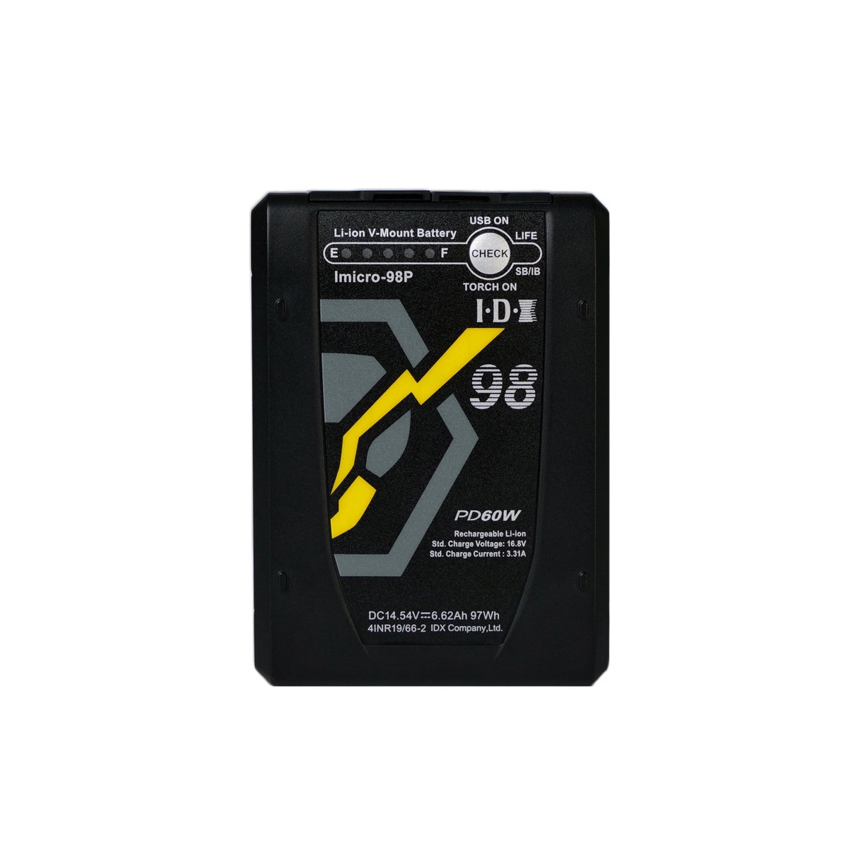 IDX IMICRO‑98P 97Wh Camera Battery with USB‑C PD and Dual D‑Tap, V-Mount