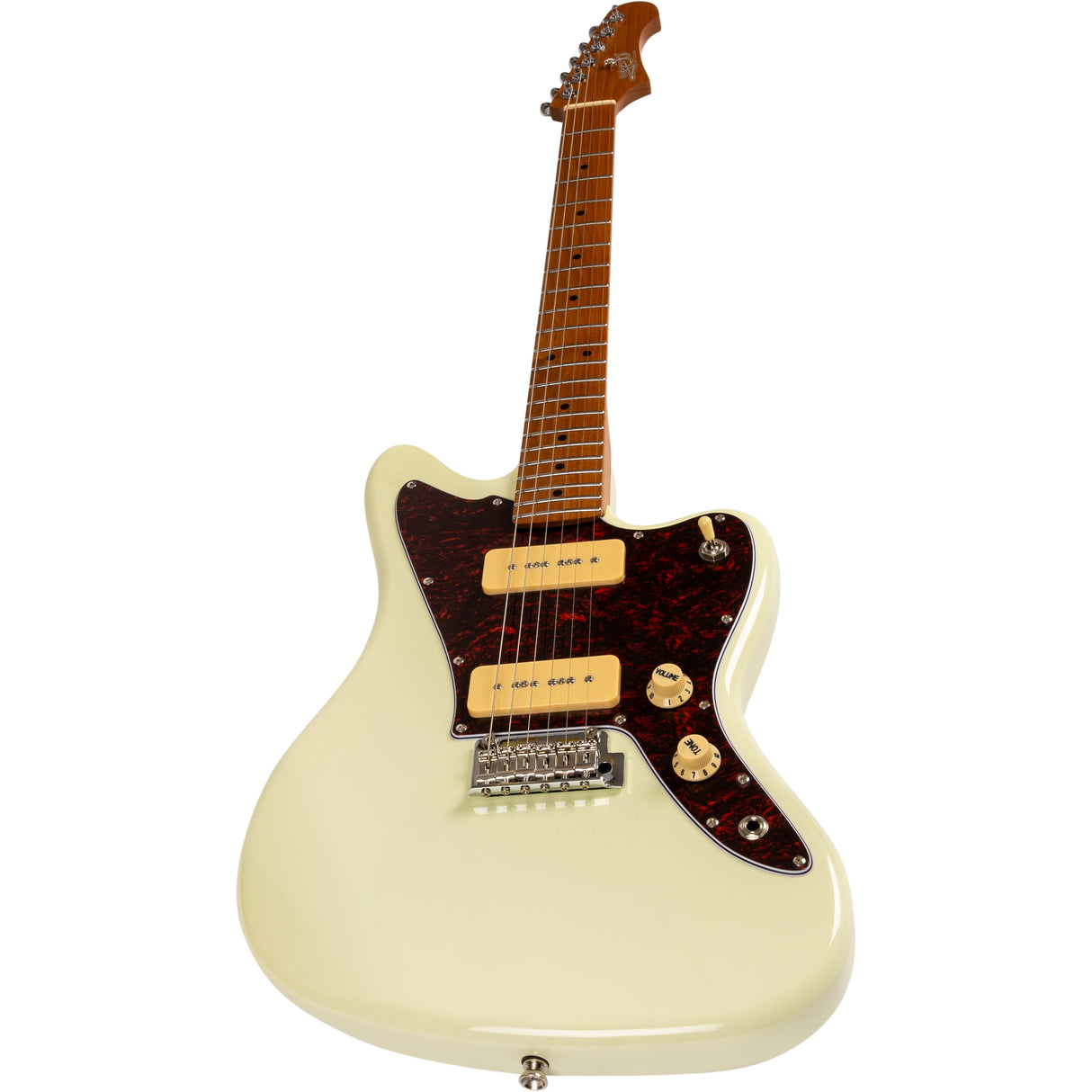 Jet Guitars JJ-300 P90 OW Electric Guitar, Olympic White Finish