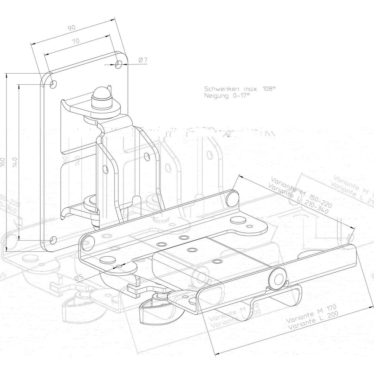 K&M 24167 Speaker Wall Mount Large