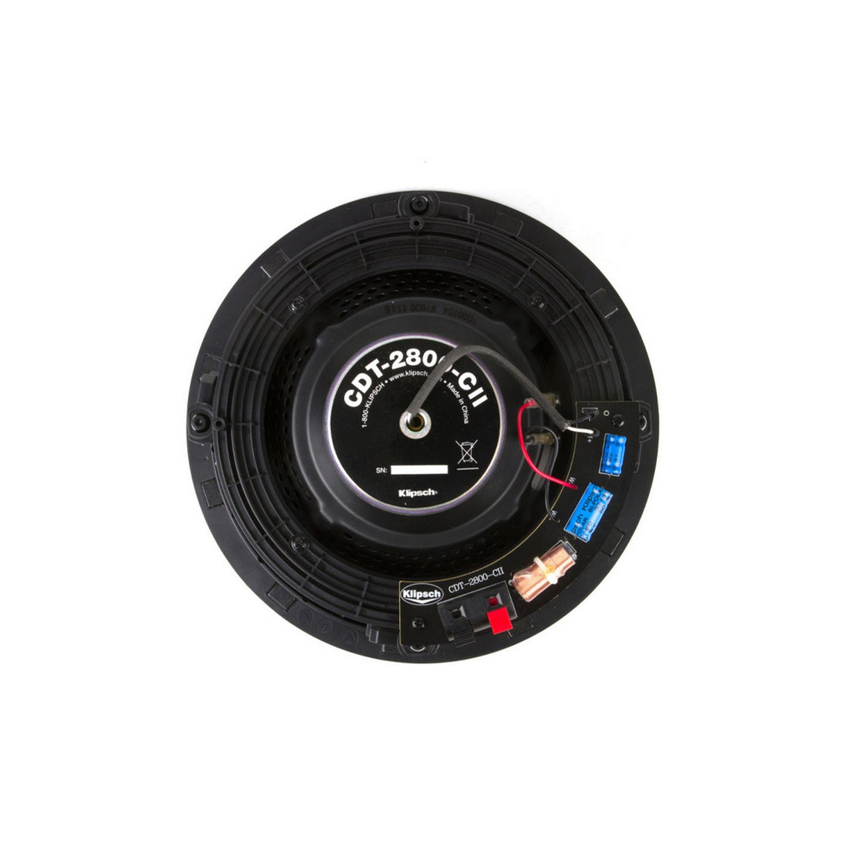 Klipsch CDT-2800-C II Reference Series In-Ceiling Speaker with 8-Inch Subwoofer, Single Unit, White