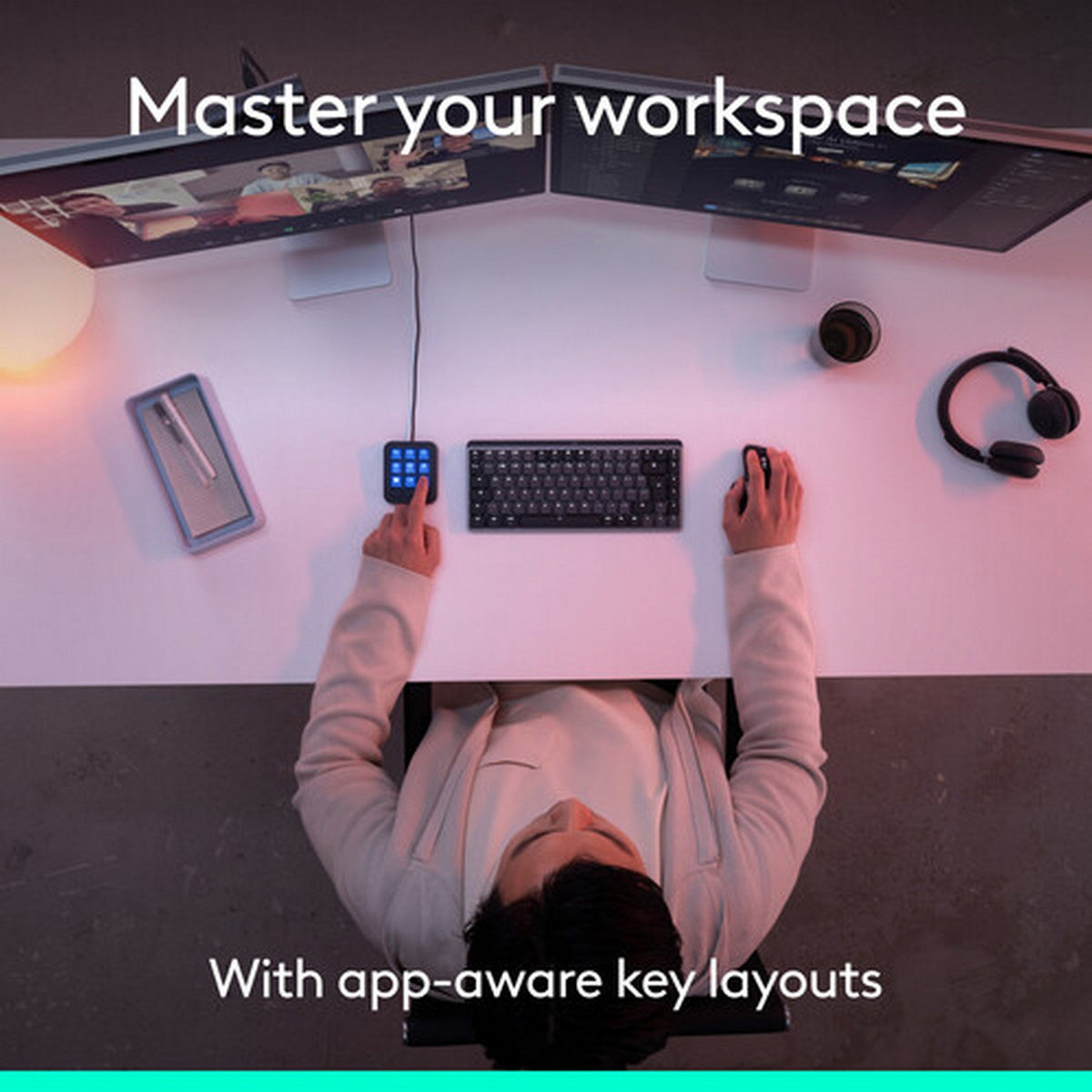 Logitech MX Keypad 9-Key USB-C Programmable Macro Pad