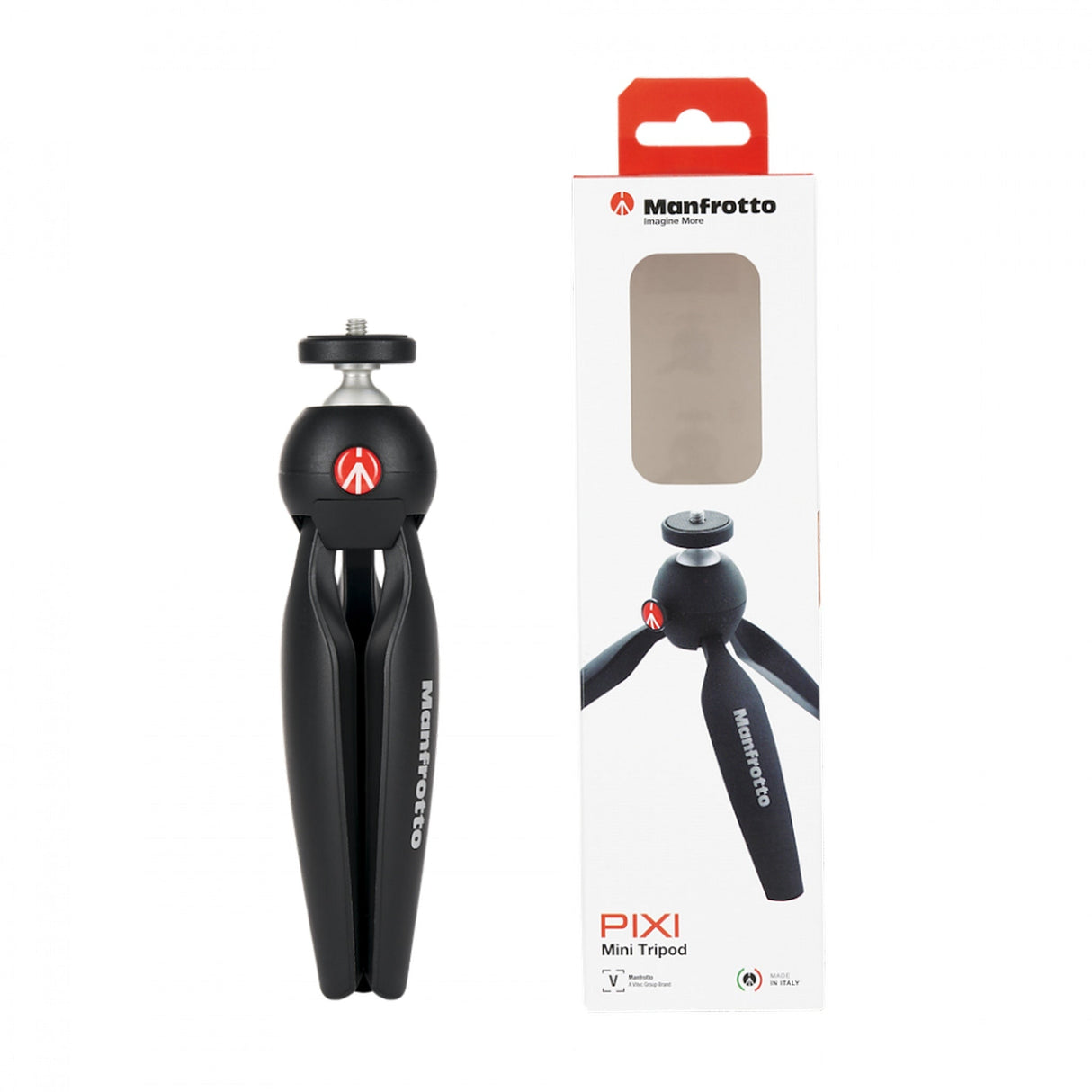 Manfrotto Pixi Mini Tripod with Smartphone Clamp, Black