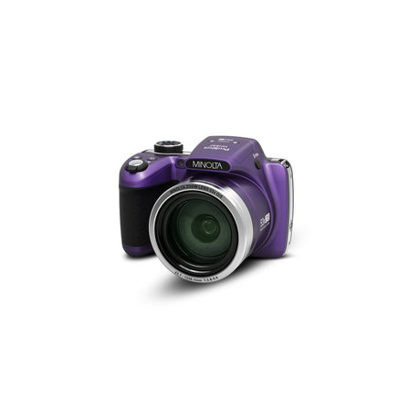Minolta MN53Z 16 MP HD Bridge Digital Camera with 53x Optical Zoom Purple